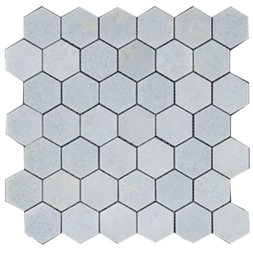 Picture of Elon Tile & Stone - Hexagon Mosaics 2 Blue Celeste Polished