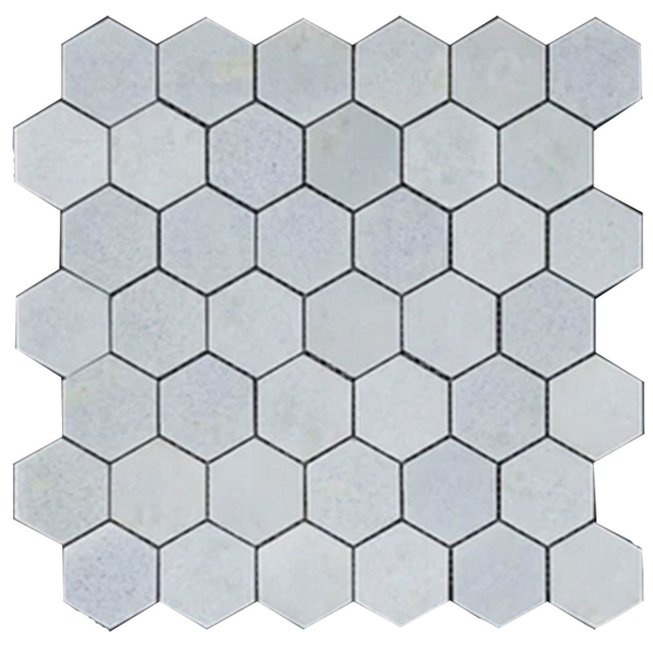 Picture of Elon Tile & Stone - Hexagon Mosaics 2 Blue Celeste Polished