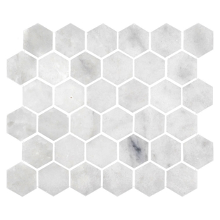 Picture of Elon Tile & Stone - Hexagon Mosaics 2 Glacial White Honed