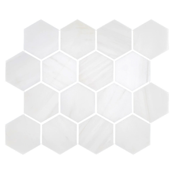 Picture of Elon Tile & Stone - Hexgon Mosaics 3 Dolomite Honed