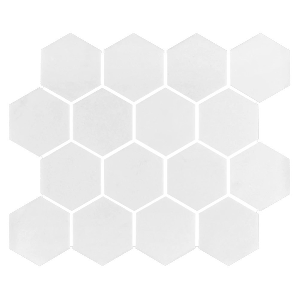 Picture of Elon Tile & Stone - Hexgon Mosaics 3 White Thassos Polished