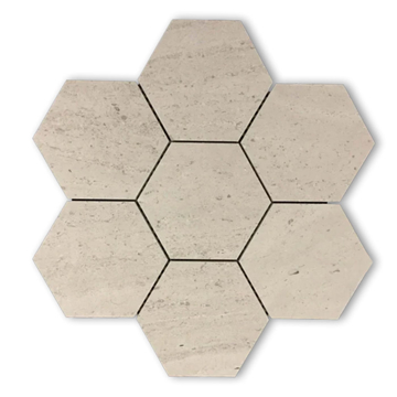 Picture of Elon Tile & Stone - Hexagon Mosaics 5 Vague De Fleurs Honed