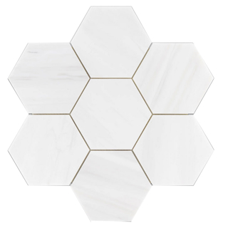 Picture of Elon Tile & Stone - Hexagon Mosaics 5 Dolomite Honed