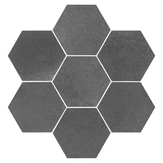 Picture of Elon Tile & Stone - Hexagon Mosaics 5 Grey Basalt Honed