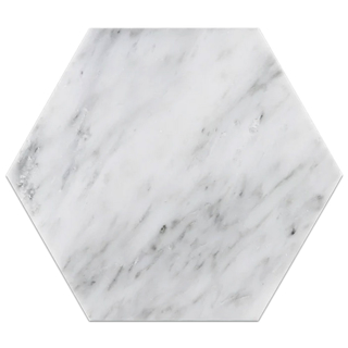 Picture of Elon Tile & Stone - Marble Hexagon Tile Pearl White Honed