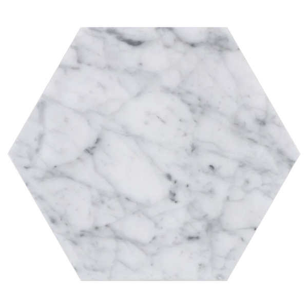 Picture of Elon Tile & Stone - Marble Hexagon Tile Bianco Carrara Honed