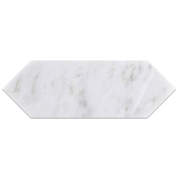 Picture of Elon Tile & Stone - Marble Picket Tile Pearl White Honed