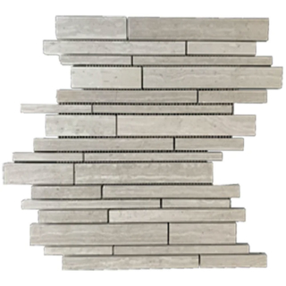 Picture of Elon Tile & Stone - Random Strip Mosaics Driftwood Honed