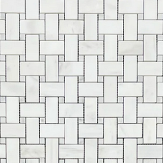 Picture of Elon Tile & Stone - Basketweave Mosaics Dolomite Mystic Gray Dot Honed