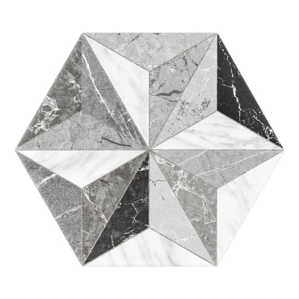 Picture of Elon Tile & Stone - Hexagon 8 Iris Grey