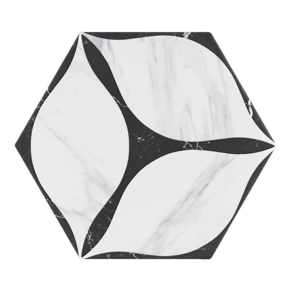 Picture of Elon Tile & Stone - Hexagon 8 Corola Black