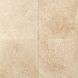 Picture of American Olean - Stone Source Travertine 4 x 4 Tumbled Mediterranean Ivory