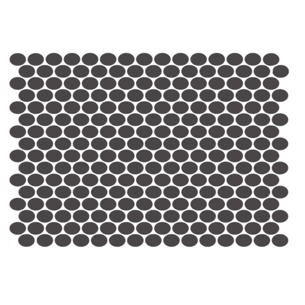 Picture of American Olean - Unglazed ColorBody Mosaic Penny Round Solids Black