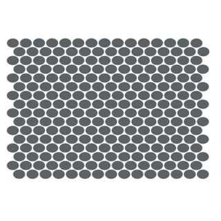 Picture of American Olean - Unglazed ColorBody Mosaic Penny Round Solids Charcoal