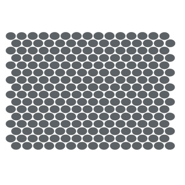 Picture of American Olean - Unglazed ColorBody Mosaic Penny Round Solids Charcoal