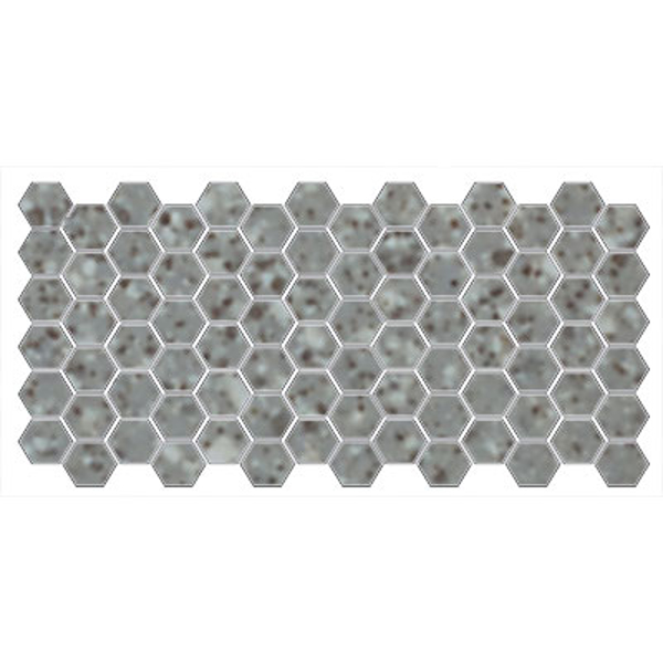 Picture of American Olean - Unglazed ColorBody Mosaic Hexagon 2 x 2 Storm Gray Speckled