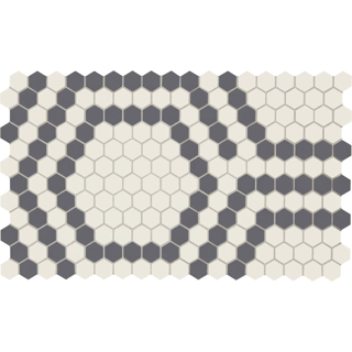 Picture of American Olean - Unglazed ColorBody Mosaic Hexagon Patterns Honeycomb Dark