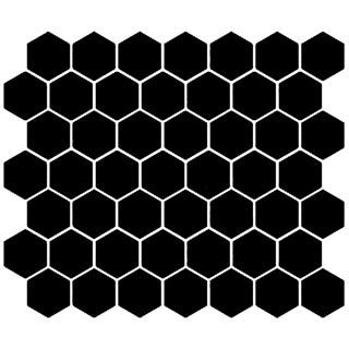 Picture of American Olean - Color Story Mosaic Hexagon Glossy Black