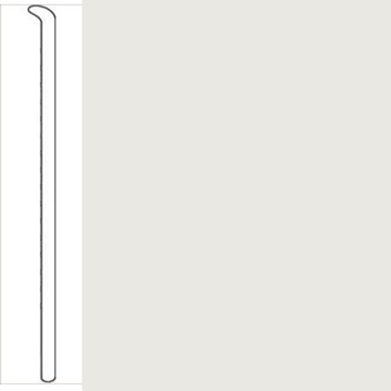 Picture of Johnsonite - Baseworks ThermoSet 3 Toeless Wall Base Snowbound