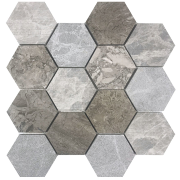 Picture of Tesoro - Contempo Hexagon 3 Mosaic City Gray