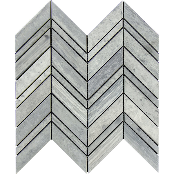 Picture of Tesoro - Haisa Blue Mosaic Multi-Width Cheron Mixed Honed Polished