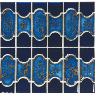 Picture of Tesoro - Botanical Mosaic Cobalt with Terra