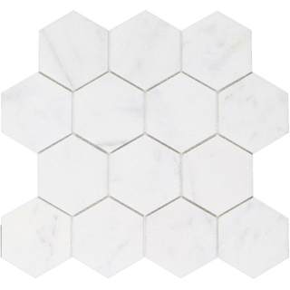 Picture of Tesoro - Snow White Mosaic 3" Hex