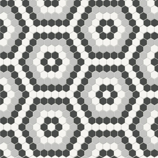 Picture of Tesoro - Soho Hexagon Pattern Mosaic Midnight Blend