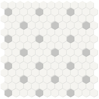 Picture of Tesoro - Soho Mosaic Hex 1 Mosaic White & Loft Grey