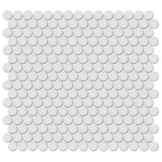 Picture of Tesoro - Soho Penny Round Mosaic Gallery Grey Glossy