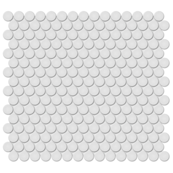 Picture of Tesoro - Soho Penny Round Mosaic Gallery Grey Glossy