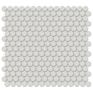 Picture of Tesoro - Soho Penny Round Mosaic Halo Grey Glossy