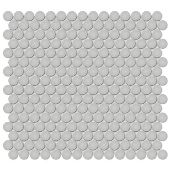 Picture of Tesoro - Soho Penny Round Mosaic Loft Grey Matte