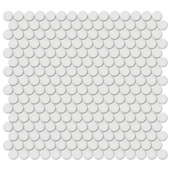 Picture of Tesoro - Soho Penny Round Mosaic Vintage Grey Matte