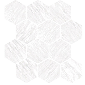 Picture of Milestone - Marbles Mosaic Hexagon Polished Volakas Silk