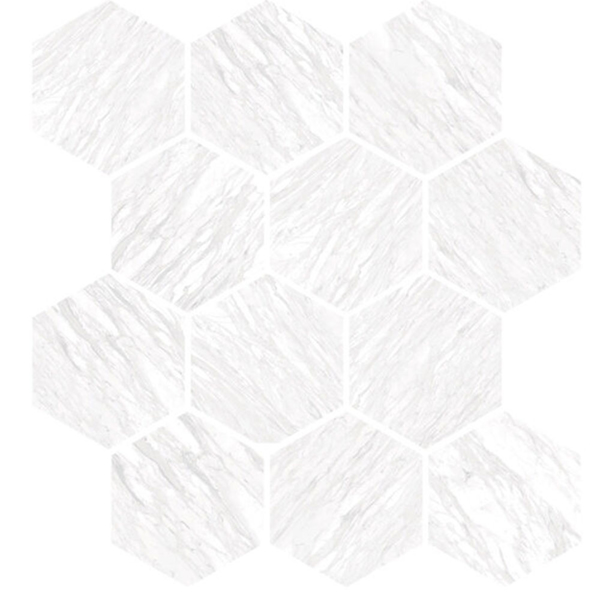 Picture of Milestone - Marbles Mosaic Hexagon Polished Volakas Silk