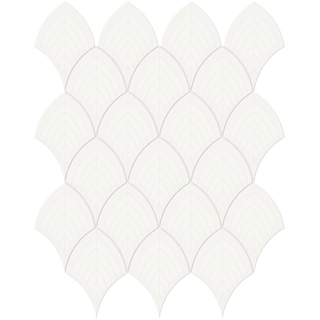 Picture of Tesoro - Soho Scallop Mosaic Canvas White