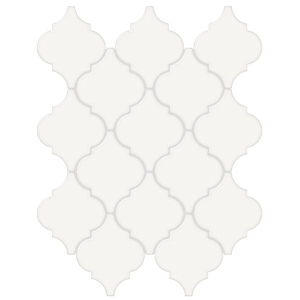 Picture of Tesoro - Soho Arabesque Mosaic Canvas White