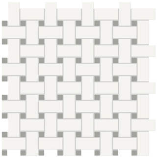 Picture of Tesoro - Soho Basketweave Mosaic White & Cement Chic