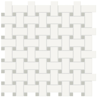 Picture of Tesoro - Soho Basketweave Mosaic White & Soft Sage