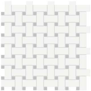 Picture of Tesoro - Soho Basketweave Mosaic White & Loft Grey