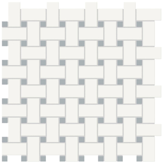 Picture of Tesoro - Soho Basketweave Mosaic White & Cloud Blue