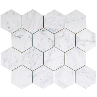 Picture of Tesoro - Venatino Goia Hexagon Mosaic Satin Stone