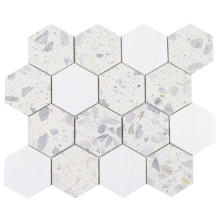 Picture of Tesoro - Venice Hexagon Mosaic Blue Dolomite Terrazzo