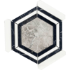 Picture of Tesoro - Metropolitan Waterjet Bexagon Dolomite Tundra Nero