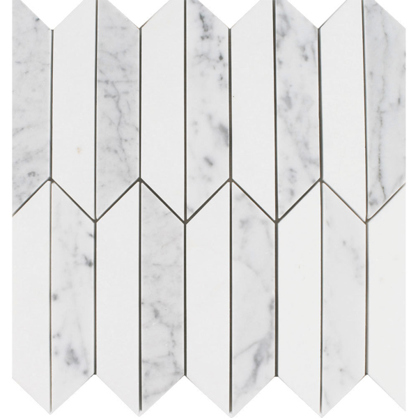 Picture of Tesoro - Metropolitan Waterjet Picket Thassos Bianco Carrara