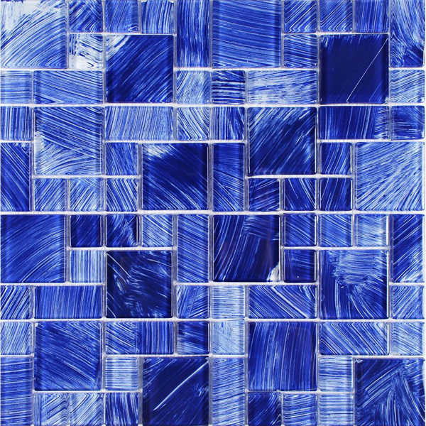 Picture of Tesoro - Watercolors Random Mosaic Navy Blue