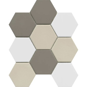 Picture of Emser Tile - Source 3 x 3 Hex Mosaic Light Blend