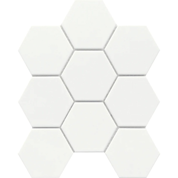 Picture of Emser Tile - Source 3 x 3 Hex Mosaic Pure White
