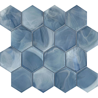 Picture of Emser Tile - Splash Hexagon Blue